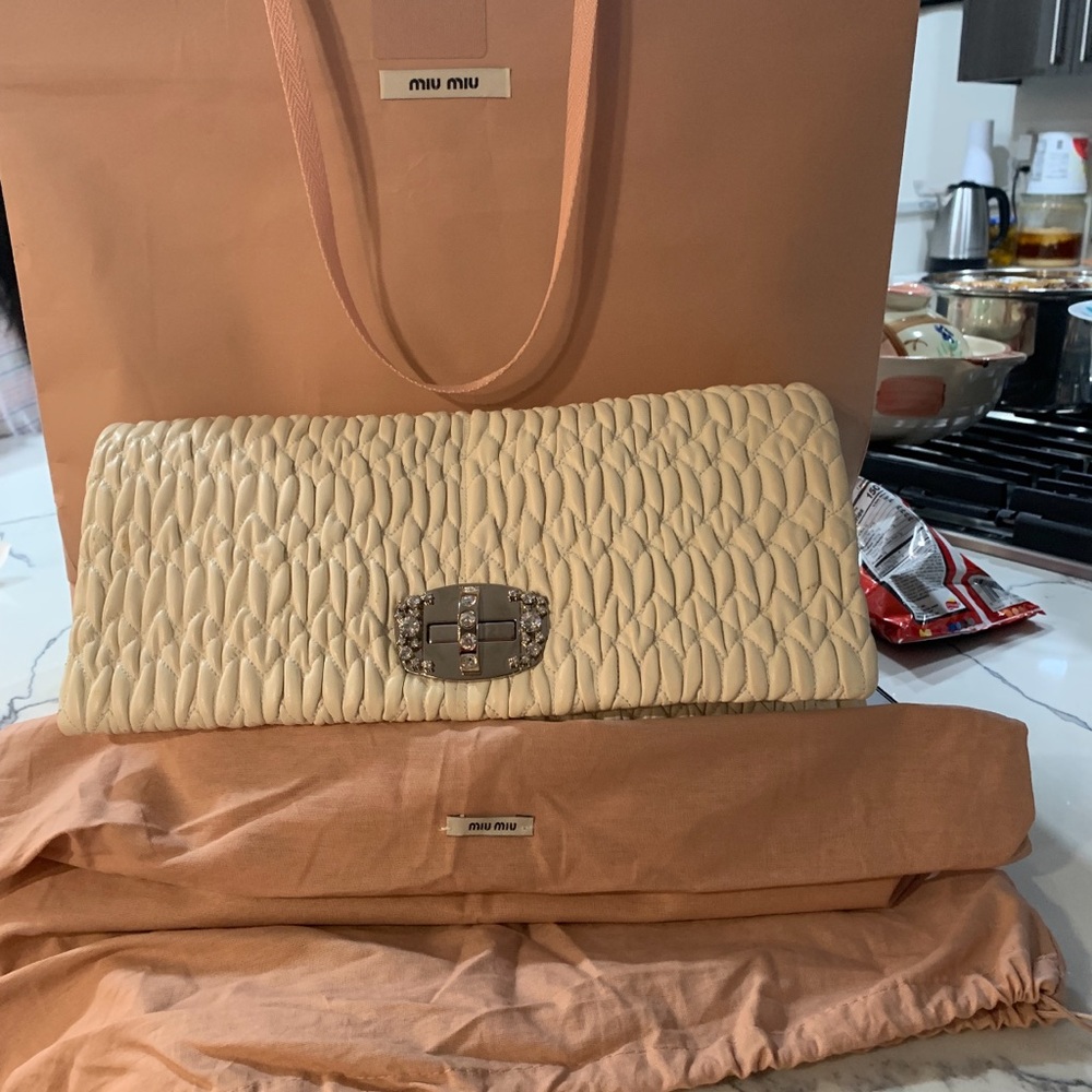 Miu Miu White Good Condition Size 14’ 8’ No Retur… - image 1